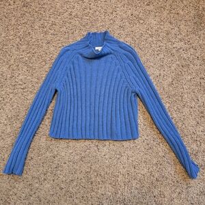 American Eagle Outfitters Blue Cowl Neck Sweater